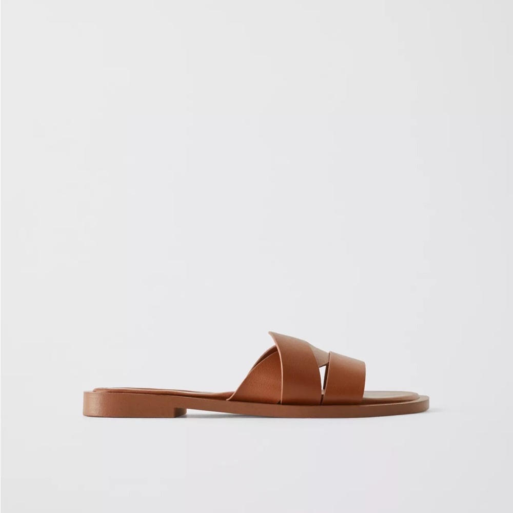 NWT Zara Cross Strap Sandals 32